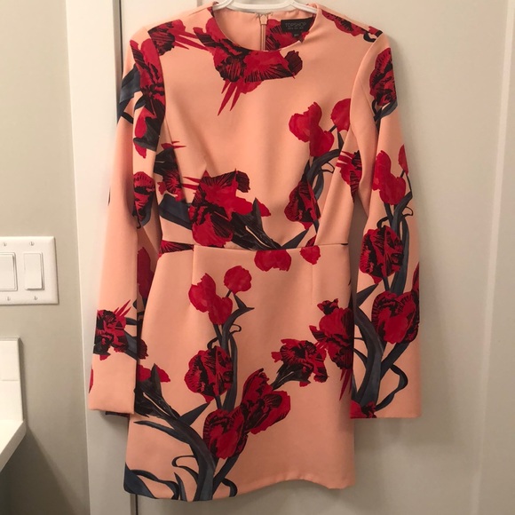 A-LINE FLORAL MINI DRESS - Picture 5 of 7